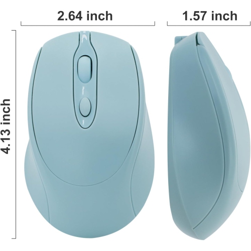 1PCS Bluetooth Mouse,Rechargeable Wireless Mouse for Laptop/iPad/MacBook Pro/Air, Silent Mouse Portable Slim(Blue)