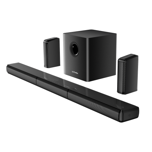 Image 1 de 10.. Ultimea Apollo S70 Ultra 7.1 Channel Soundbar with Wireless Subwoofer, 2 Surround Speakers, Detachable Soundbar for TV with App Control, Bluetooth,