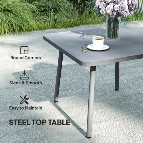 Ensemble de 3 meubles de patio en osier Outsunny, ensemble de patio en L, canapé d'extérieur en coin en rotin PE avec coussins, table basse à surface