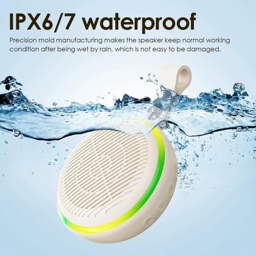 Haut-parleur Bluetooth étanche portatif, mini haut-parleur Bluetooth extérieur avec 2 microphones pour les voyages et la maison