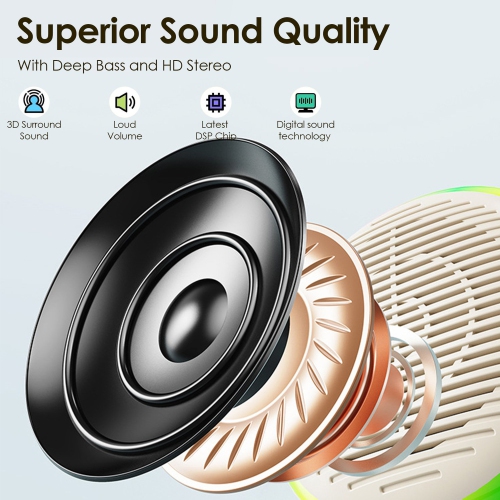 Haut-parleur Bluetooth étanche portatif, mini haut-parleur Bluetooth extérieur avec 2 microphones pour les voyages et la maison