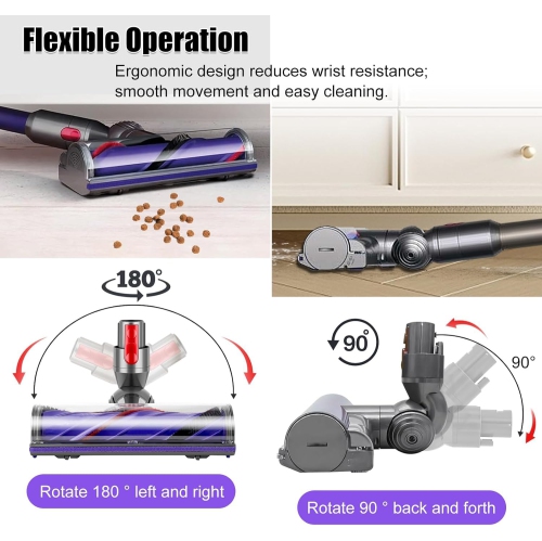 Vacuum Cleaner Electric Floor Brush Head Suitable for Dyson V7/V8/V10/V11