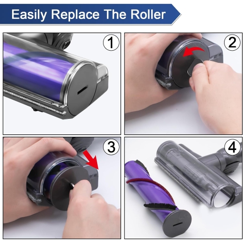 Vacuum Cleaner Electric Floor Brush Head Suitable for Dyson V7/V8/V10/V11