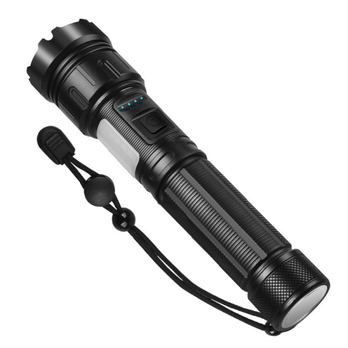 High Intensity White Light LED Flashlight, Portable Tactical Flashlight with COB Work Light for Fishing, Emergency