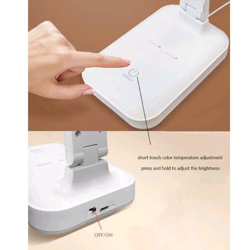 LED Reading Light, Portable Foldable Desk Lamp, 15W Bedside Reading Study Lamp, USB Charging, Suitable for Home, Office