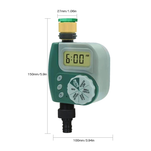 Single outlet programmable hose faucet timer, lazy plant watering timer, outdoor garden automatic dripper