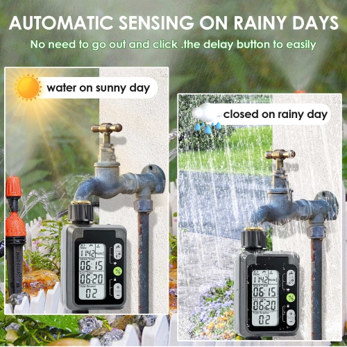 Minuterie d'arrosage électronique de LCD, minuterie d'arrosage automatique de tuyau, minuterie intelligente pour le jardin