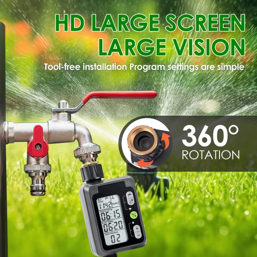 Minuterie d'arrosage électronique de LCD, minuterie d'arrosage automatique de tuyau, minuterie intelligente pour le jardin