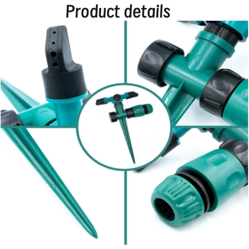 2-Piece Garden Automatic Sprinkler, 360° Rotating Lawn Sprinkler for Yard Garden Lawn