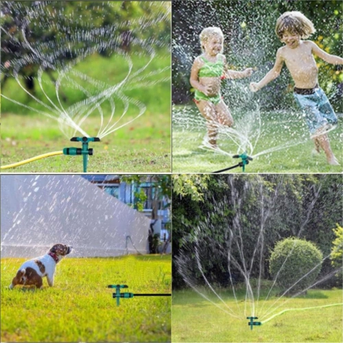 2-Piece Garden Automatic Sprinkler, 360° Rotating Lawn Sprinkler for Yard Garden Lawn