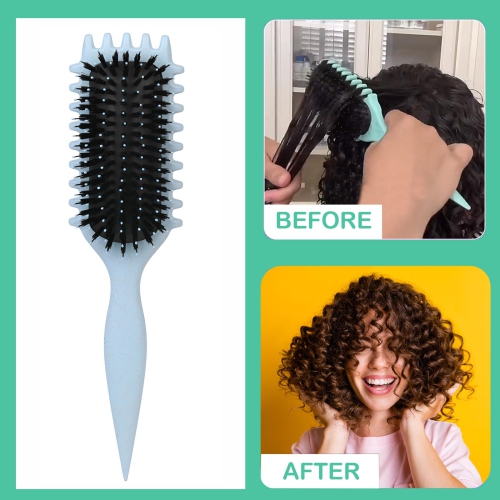 Curling Brush Tension-Free Styling Brush Unisex Styling Curling Brush for Custom Hair Styles