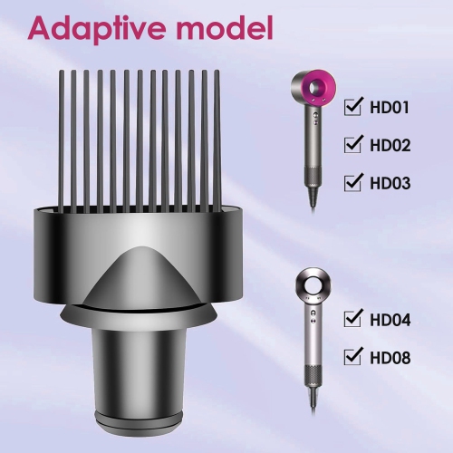 Hair dryer nozzle, hair dryer wide tooth comb nozzle suitable for Dyson HD07HD01 styling hair dryer