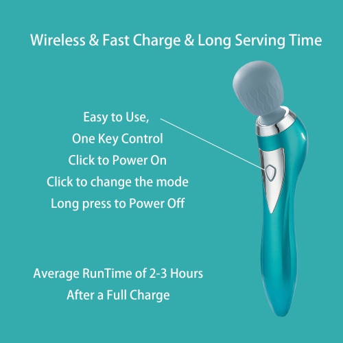 Portable Handheld Massager, Cordless Fan Vibration Massager for Full Body Massage