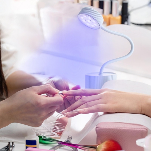 27 W – Mini lampe de Curing Flash, séchoir à ongles rechargeable à col de cygne UV, lampe à ongles portative pour le salon de manucure ou la