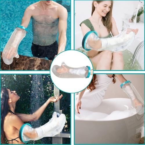 Waterproof plaster cover, adult arm plaster cover, shower arm protector shower bag for keeping arm, hand wound dry