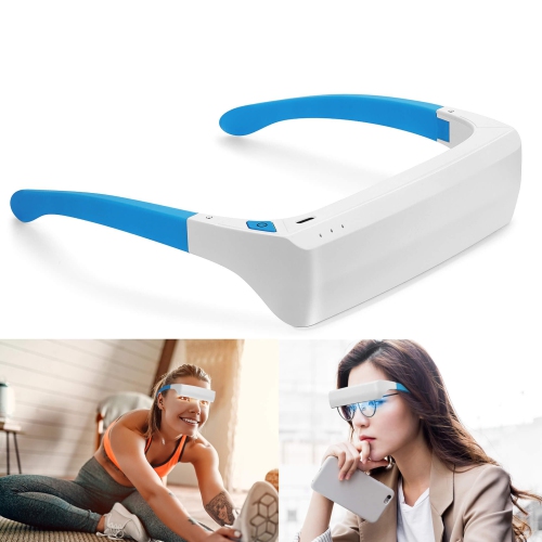 SAD Light Therapy Glasses, Portable Blue and White LED Light Therapy Lamp, Used to Improve Sleep Quality and Mood