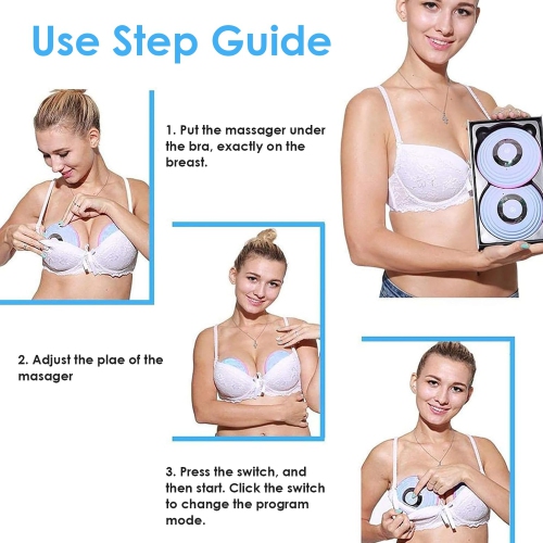 Appareil de massage pour le sein, appareil de massage vibrant pour les seins, instrument de beauté du sein sans fil à télécommande