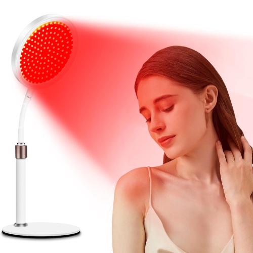 660nm Red Light Therapy Lamp, Red Light Therapy Device with Base and Timer for Skin Whitening and Rejuvenation Beauty