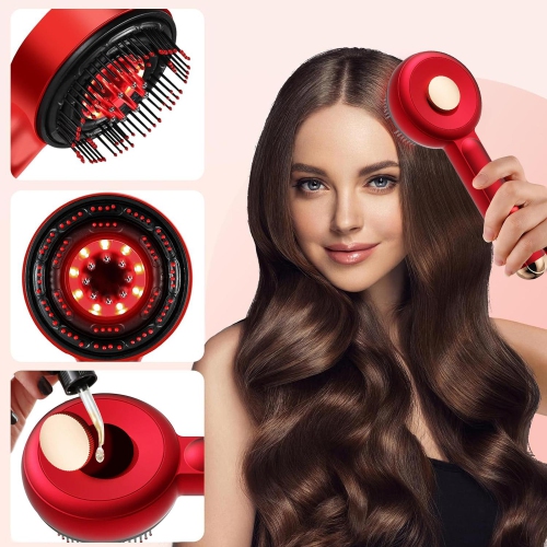 Electric Massage Comb Household Scalp Massage Comb Hair Oil Smear Comb Red Light Anti-Hair Loss Hair Care Comb