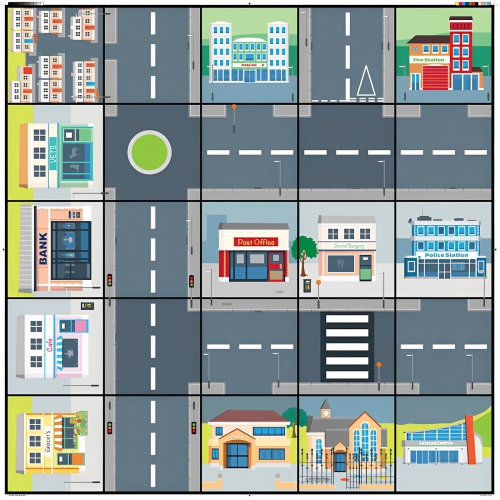 6 Blue-Bot Programmable Robot See & Say with 4 Activity Mats Country & City Bundle Pack, STEM Educational Classroom Coding Teaching and Learning