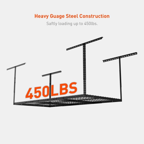 3x6ft Overhead Garage Storage Shelves, Adjustable Garage Storage Rack Organization System, Heavy Duty Metal Garage Ceiling Storage Floating Shelves