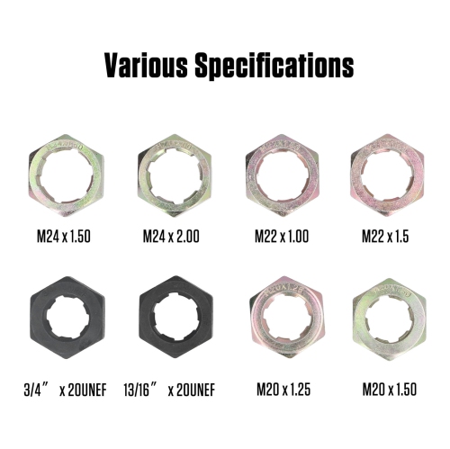 Axle Spindle Rethreading Tool Set Multiple Specification Thread Repairing Cleaning Tools