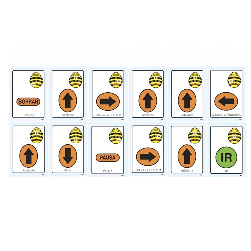 TTS Bee-Bot Robotics See & Say Version Group Set with 3 Floor Activity Mats & A5 Sequence Cards