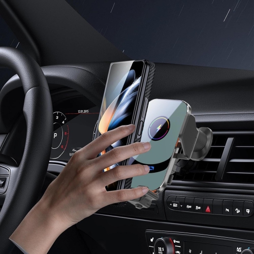 Wireless Car Charger Mount , 360-Degree Rotatable Multifunctional Phone Mount,Portable Phone Wireless Car Charger, Cell Phone Mount for Commuting