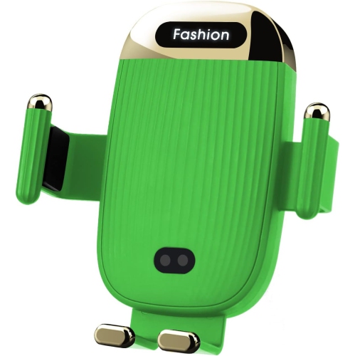 YOULIGHTS  Wireless Car Charger Mount, 15W Qi Fast Charger, Wireless Car Charger Smart Sensor Air Vent, for Iphone, Samsungetc (Green)