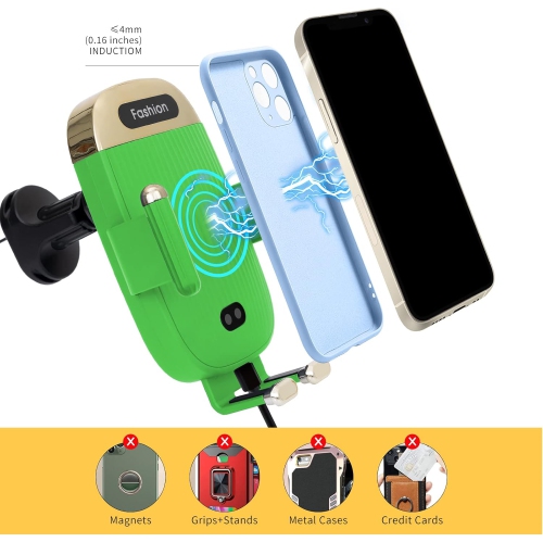Wireless Car Charger Mount,15W Qi Fast Charger, Wireless Car Charger Smart Sensor Air Vent,for iPhone, Samsungetc
