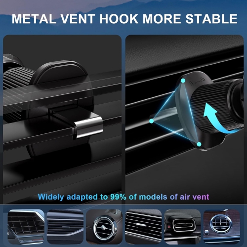 15W Fast Wireless Car Charger Mount, Auto-Clamping Phone Holder for iPhone/ Samsung ,Qi-Certified Car Phone Charger(Silver)