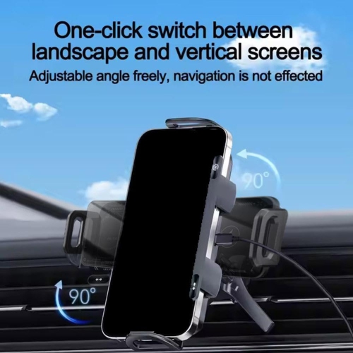 2025 New Upgraded 2 in 1 Auto Rotating Phone/Pad Holder,Fast Charging,Auto Rotating Phone Holder Car Vent Phone Mount for Phone Pad(Black)