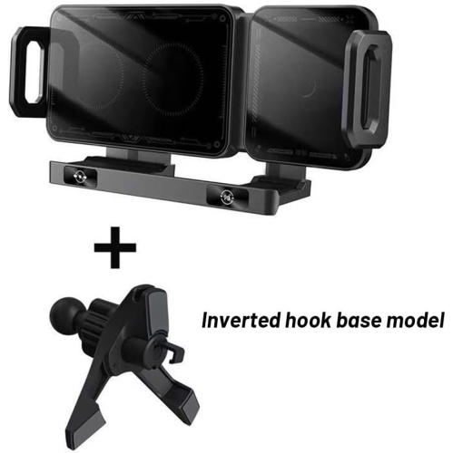 2025 New Upgraded 2 in 1 Auto Rotating Phone/Pad Holder,Fast Charging,Auto Rotating Phone Holder Car Vent Phone Mount for Phone Pad(Black)