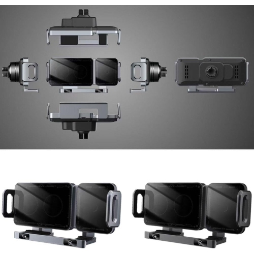 2025 New Upgraded 2 in 1 Auto Rotating Phone/Pad Holder,Fast Charging,Auto Rotating Phone Holder Car Vent Phone Mount for Phone Pad(Black)