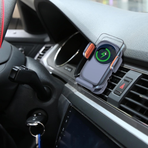 Wireless Car Charger,15W Wireless Charger Phone Holder,Car Charger Holder, 360-Degree Rotation Wireless Car Charger Mount(Double hook clip)