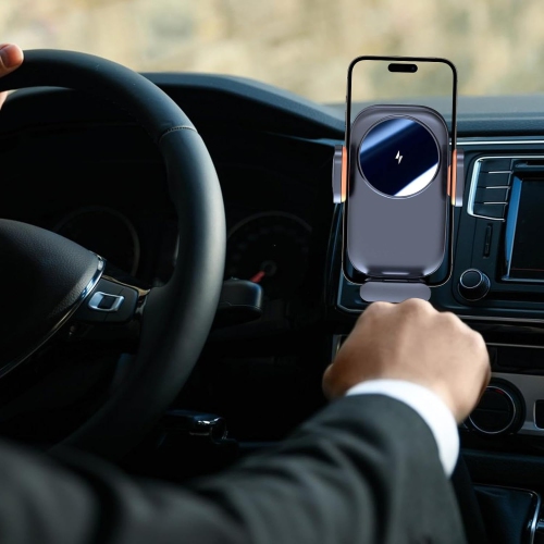 Wireless Car Charger,15W Wireless Charger Phone Holder,Car Charger Holder, 360-Degree Rotation Wireless Car Charger Mount(Double hook clip)