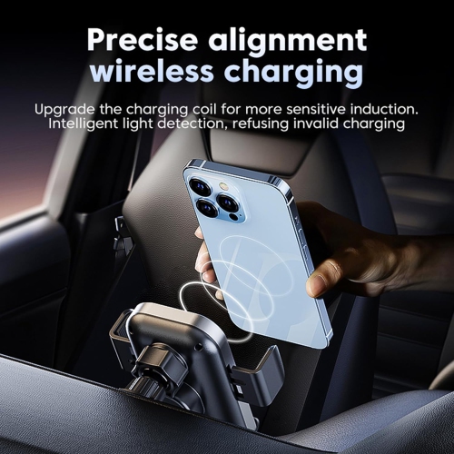 Wireless Car Charger,15W Fast Charging Auto-Clamping Wireless Car Charger Mount Air Vent Cell Phone Holder Compatible iPhone / Samsung Galaxy(Black)