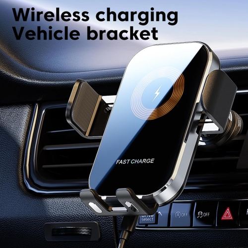 Wireless Car Charger,15W Fast Charging Auto-Clamping Wireless Car Charger Mount Air Vent Cell Phone Holder Compatible iPhone / Samsung Galaxy(Black)
