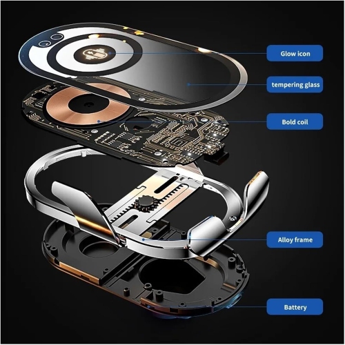 Punk Style Mobile Phone Navigation Bracket, car Interior Lighting Ambient Light Support Bracket, car Wireless Charging car Bracket