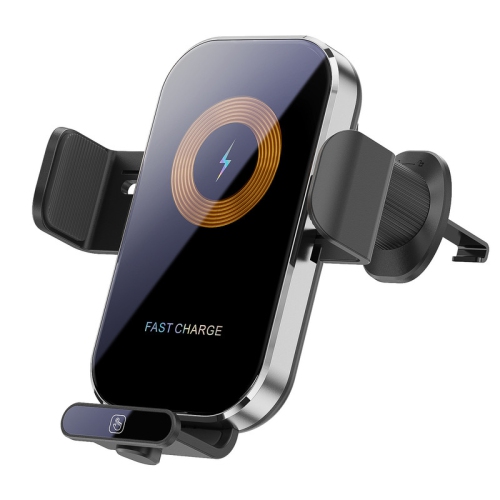 Wireless Car Charger,15W Fast Charging Auto-Clamping Wireless Car Charger Mount Air Vent Cell Phone Holder Compatible iPhone / Samsung Galaxy(Silver)
