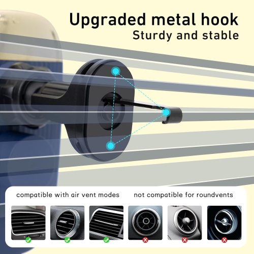 Wireless Car Charger Mount,15W Qi Fast Charger, Wireless Car Charger Smart Sensor Air Vent,for iPhone, Samsungetc