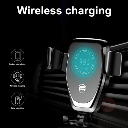 10W Car Wireless Charges Automatic Car Phone Holder for 4-6.4inch Mobile Device Fast Charging Station, Black