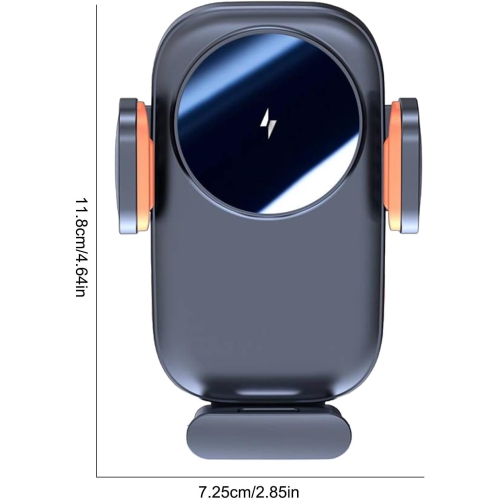 Wireless Car Charger,15W Wireless Charger Phone Holder,Car Charger Holder, 360-Degree Rotation Wireless Car Charger Mount(single hook clip)