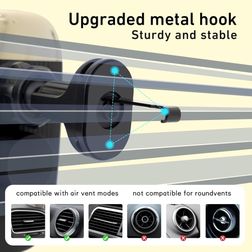 Wireless Car Charger Mount,15W Qi Fast Charger, Wireless Car Charger Smart Sensor Air Vent,for iPhone, Samsungetc