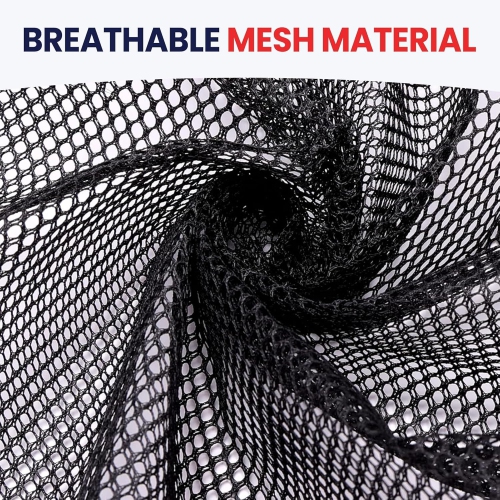 Canadian Linen Mesh Laundry Bags, 28"x40", 6 Pack, Drawstring Clothes Organizer Waterproof Fabric Durable Storage Bag Hamper, Black