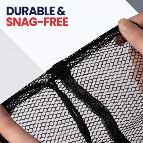 Canadian Linen Mesh Laundry Bags, 28"x40", 6 Pack, Drawstring Clothes Organizer Waterproof Fabric Durable Storage Bag Hamper, Black