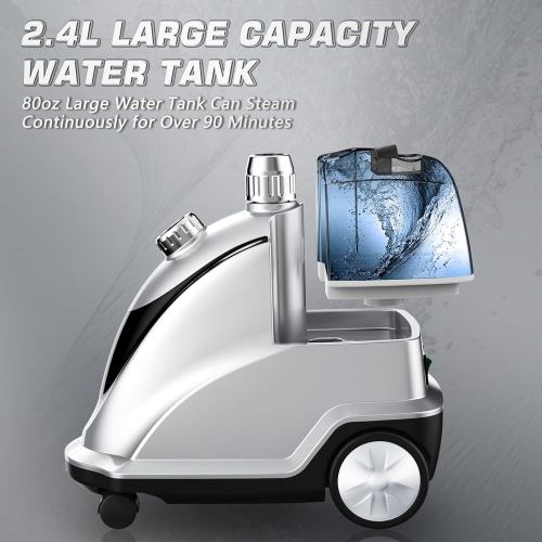 Défroisseur à vapeur Anthter pour vêtements, défroisseur à vapeur puissant 1500&nbsp;W avec roulettes, réservoir d'eau 2,4&nbsp;L pour 90 minutes de