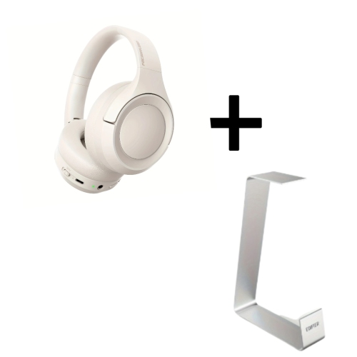 ANC Headphones with Transparency Mode, 80H Playtime, ENC Mic, Deep Bass & Aluminum Stand