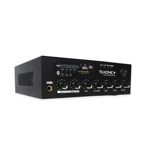 Système de musique d'ambiance commercial de 70&nbsp;V | 6 haut-parleurs de plafond sans garniture et amplificateur de mixage 60&nbsp;W avec radio FM,