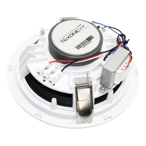 Système de musique d'ambiance commercial de 70&nbsp;V | 6 haut-parleurs de plafond sans garniture et amplificateur de mixage 60&nbsp;W avec radio FM,